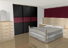 Bedroom with Letter Box Style Sliding Panel Doors