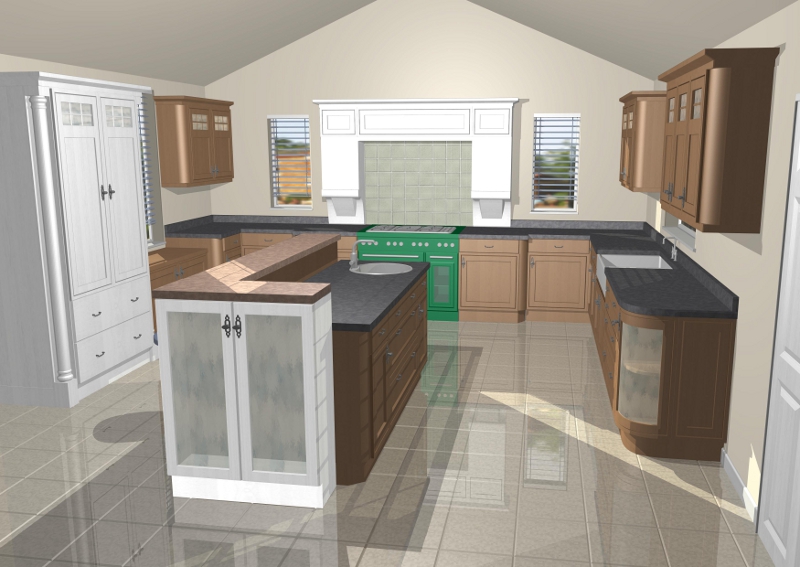 3D of same Kitchen as shown in elevations
