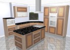 Kitchen with Wood Grain doors